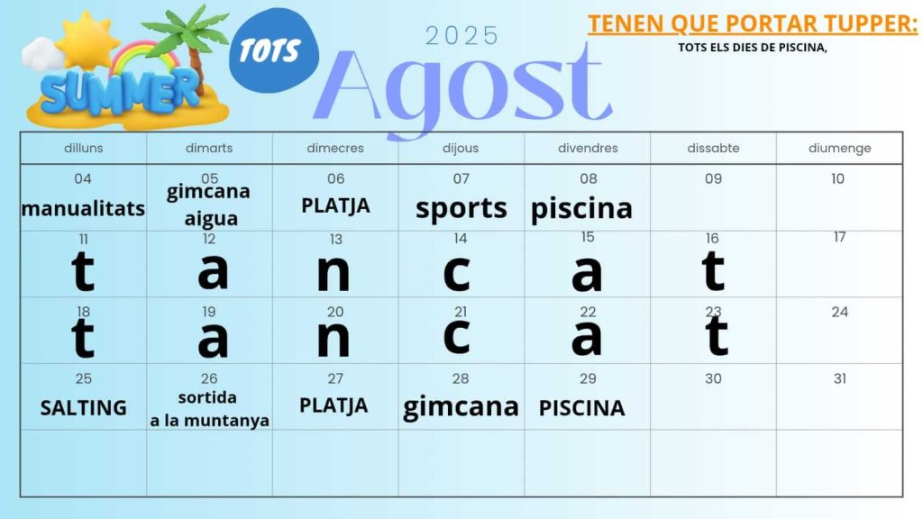 casal infantil agost