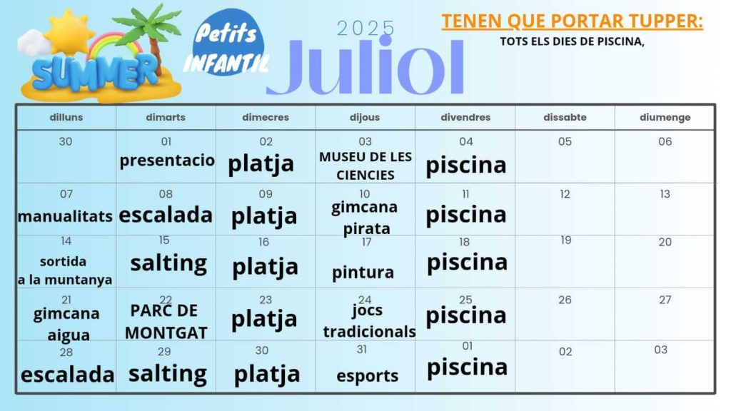 casal infantil juliol
